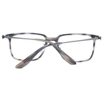 BMW Gray Men Glasses Frame, full-rim rectangular plastic with demo lenses, size 54-18-150, includes branded case.