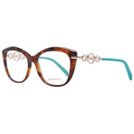 Emilio Pucci Brown Women Glasses Frame, butterfly style full-rim, brown plastic frame with demo lenses, 55-16-140 size.