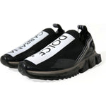 Dolce & Gabbana Black White Slip On Sneakers Sorrento Shoes