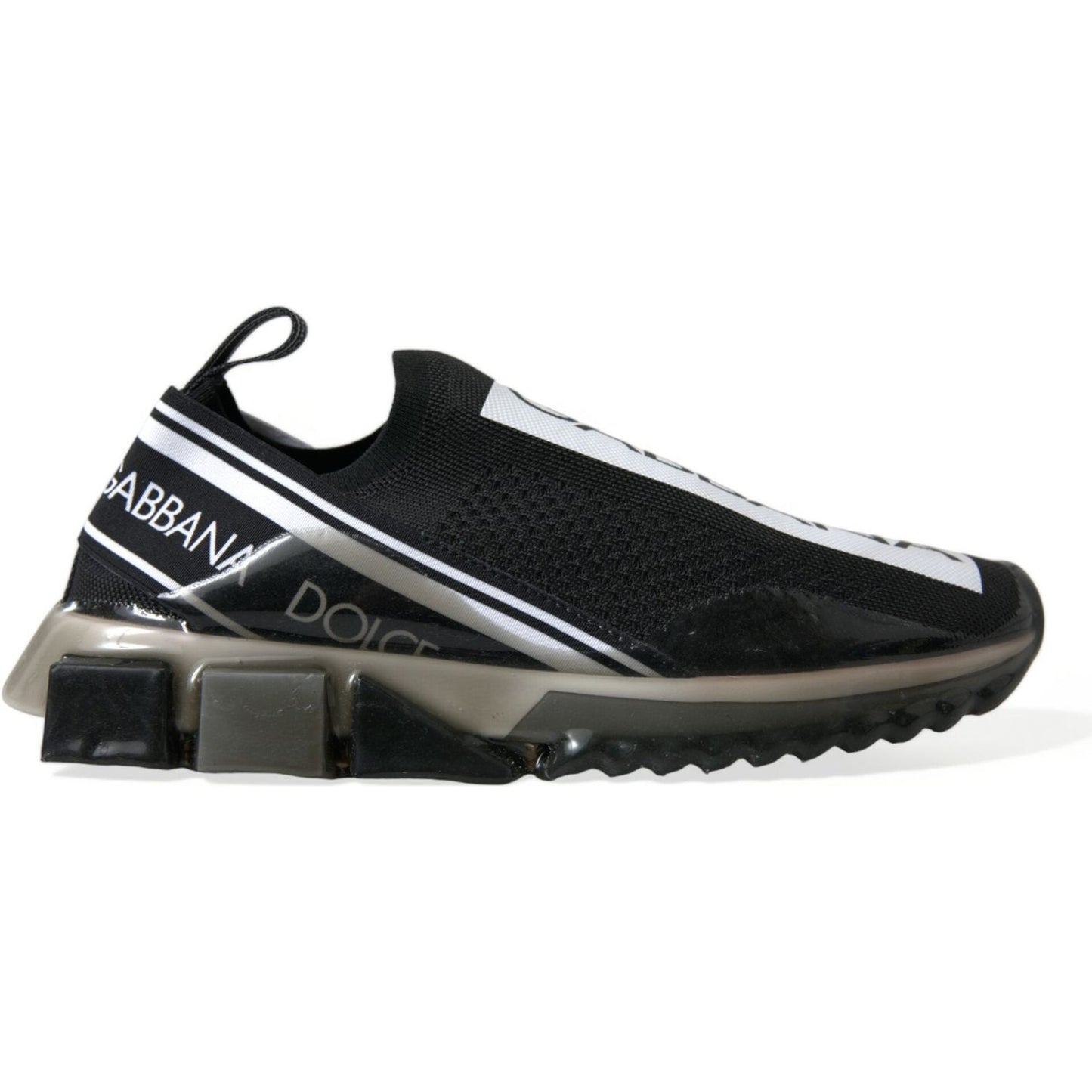 Dolce & Gabbana Black White Slip On Sneakers Sorrento Shoes