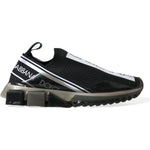 Dolce & Gabbana Black White Slip On Sneakers Sorrento Shoes
