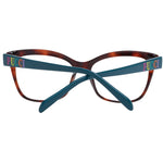 Emilio Pucci Brown Women Glasses Frame with butterfly style, full-rim plastic design and branded case included.