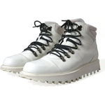 Dolce & Gabbana White Vulcano Trekking Ankle Boots Shoes