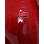Dolce & Gabbana Chic Red High Waist Skinny Pants Dolce & Gabbana Dark Red