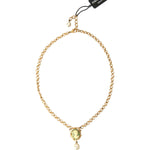 Dolce & Gabbana Gold Brass Chain Pearl Pendant Charm Necklace SMY101384