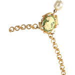 Dolce & Gabbana Gold Brass Chain Pearl Pendant Charm Necklace SMY101384