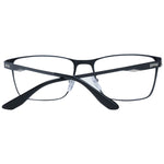 BMW Black Men Glasses Frame, full-rim metal, black color with demo plastic lenses, rectangle style, branded case included.