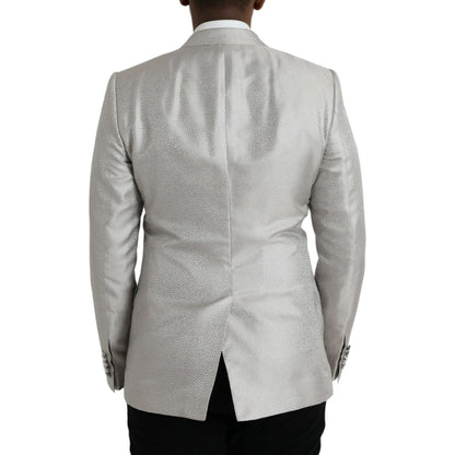 Dolce & Gabbana Off White MARTINI Double Breasted Coat Blazer