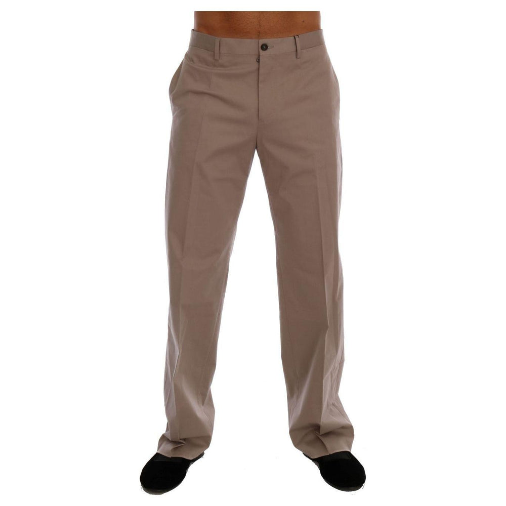 Dolce & Gabbana Beige Cotton Stretch Chinos Pants PAN60708-6