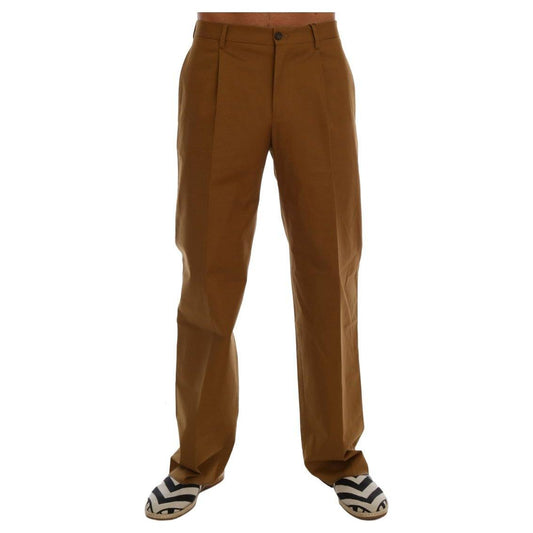 Dolce & Gabbana Brown Stretch Cotton Pants PAN60763-8