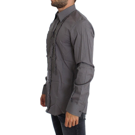 Dolce & Gabbana Purple Torero GOLD Slim Fit Dress Shirt