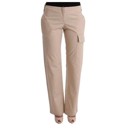Ermanno Scervino Beige Cotton Wool Regular Fit Pants SIG30353-1