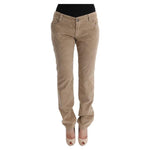 Ermanno Scervino Beige Cotton Velvet Regular Fit Pants SIG30355-1