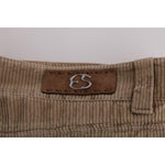 Ermanno Scervino Beige Cotton Velvet Regular Fit Pants SIG30355-1