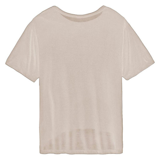 Hinnominate Beige Modal Women T-Shirt HI-9422-S