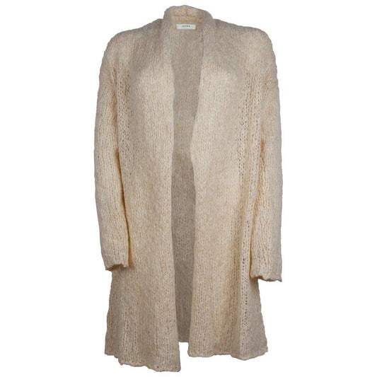 Alpha Studio Beige Alpaca Wool Women Dress AL-12972-IT44|L
