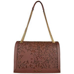 Baldinini Trend Brown Calfskin Women Crossbody Bag BA-12274