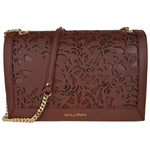 Baldinini Trend Brown Calfskin Women Crossbody Bag BA-12274