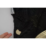 Dsquared² Gold Silver Silk Jacquard See Through Top Blouse Dsquared² Black