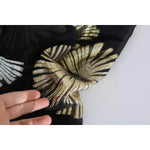 Dsquared² Gold Silver Silk Jacquard See Through Top Blouse Dsquared² Black
