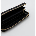 Plein Sport Sleek Designer Zipper Wallet with Gold Accents PLSP-11005