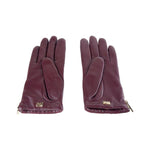 Cavalli Class Red Lambskin Women Glove Cavalli Class Dim Gray