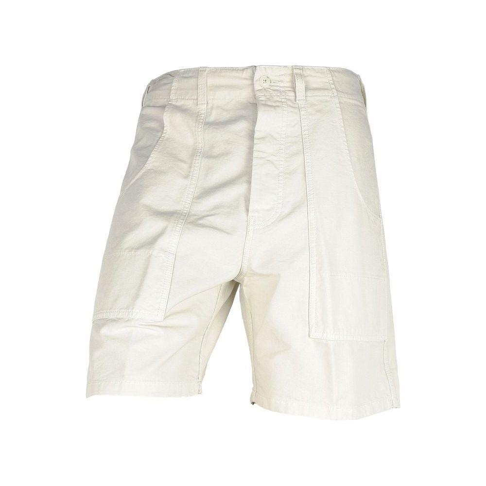 Don The Fuller White Cotton Men's Bermuda Shorts