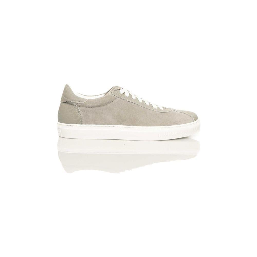 Cerruti 1881 Gray Cowhide Men Sneaker