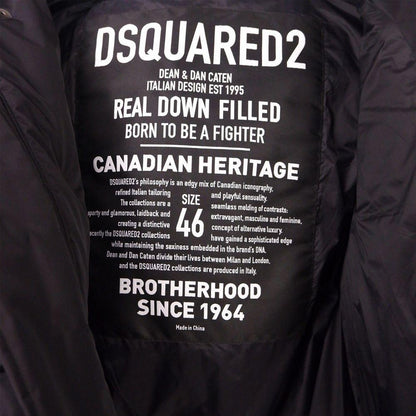 Dsquared² Black Nylon Men Down Jacket