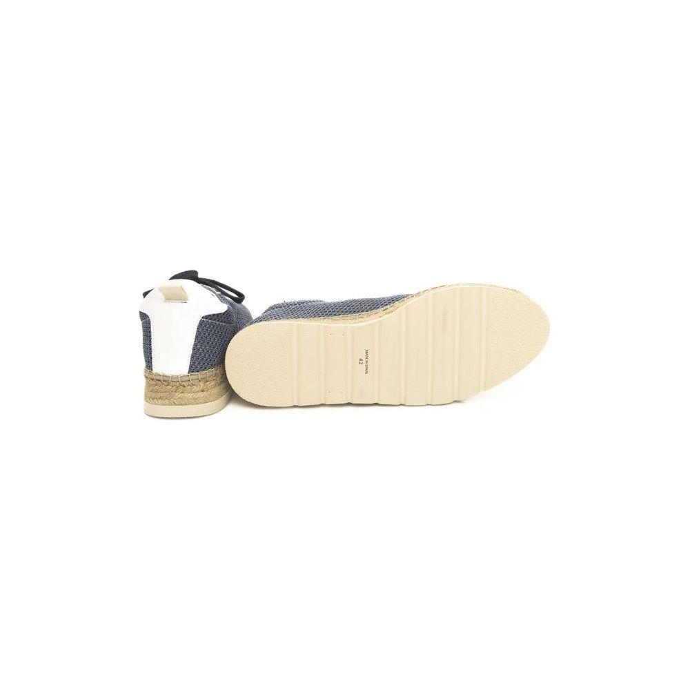 Cerruti 1881 Blue Calfskin Men Sneaker