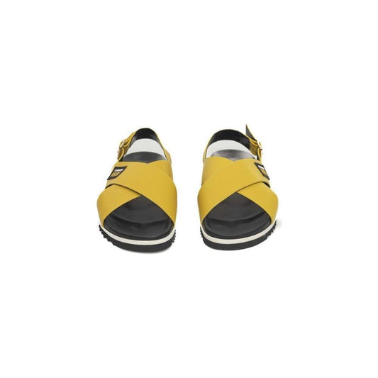 Cerruti 1881 Yellow Calfskin Women Sandal