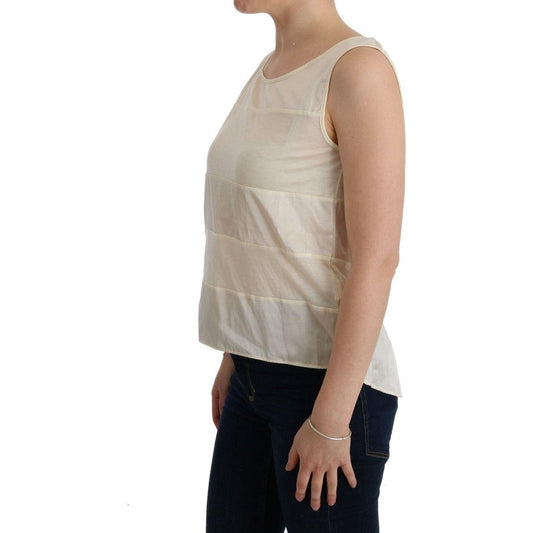 Costume National Beige Asymmetric Top Blouse TUI10020-1