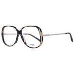 Maje Brown Women Glasses Frame in acetate, full-rim style, with round lenses and branded case included.