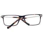 Hackett Brown Men Glasses Frame, full-rim acetate, rectangle style, size 53-17-145, includes branded case, no lenses effect.