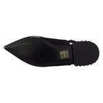 Dolce & Gabbana Black Flats Crystal Slingback Charmeuse Shoes Dolce & Gabbana Black