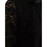 Dolce & Gabbana Black Floral Lace Blouse T-shirt Staff Top TSH4899-38