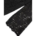 Dolce & Gabbana Black Floral Lace Blouse T-shirt Staff Top TSH4899-38