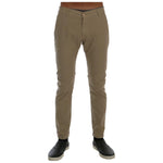 Daniele Alessandrini Beige Cotton Stretch Slim Fit Chinos TSH1382-2