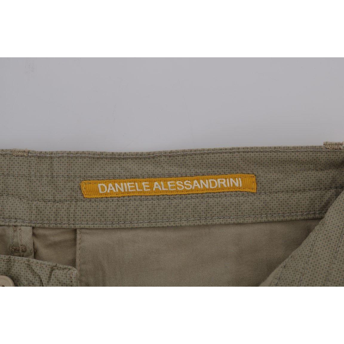 Daniele Alessandrini Beige Cotton Stretch Slim Fit Chinos TSH1382-2