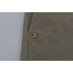 Daniele Alessandrini Beige Cotton Stretch Slim Fit Chinos TSH1382-2