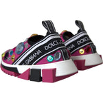 Dolce & Gabbana Pink Sorrento Crystals Sneakers Shoes LA11070-36.5