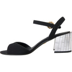 Dolce & Gabbana Black Crystal Ankle Strap Keira Sandal Shoes Dolce & Gabbana Light Gray