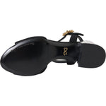 Dolce & Gabbana Black Crystal Ankle Strap Keira Sandal Shoes Dolce & Gabbana Dark Slate Gray