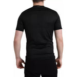 Dolce & Gabbana Black Buttoned Roundneck Short Sleeve T-shirt TSH84680-42