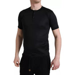 Dolce & Gabbana Black Buttoned Roundneck Short Sleeve T-shirt TSH84680-42