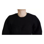 Dolce & Gabbana Black Long Sleeves A-line Mini Cotton Dress DR28814-40