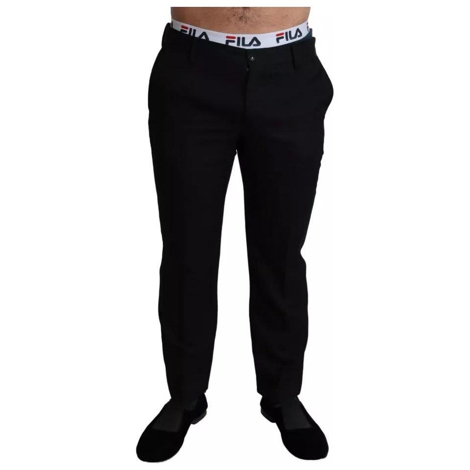 Dolce & Gabbana Black Cotton Stretch Dress Formal Pants PAN71663-48
