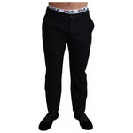 Dolce & Gabbana Black Cotton Stretch Dress Formal Pants PAN71663-48