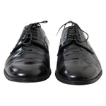 Dolce & Gabbana Black Polished Leather Formal Dress Shoes