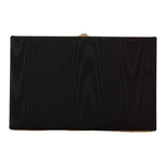 Dolce & Gabbana Black Silk Gold Frame Clutch Evening Party Purse Bag VAS12905